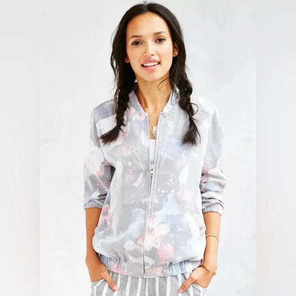 OBEY Maven Floral Bomber Lightweight Jacket - size S - Picture 3 of 10